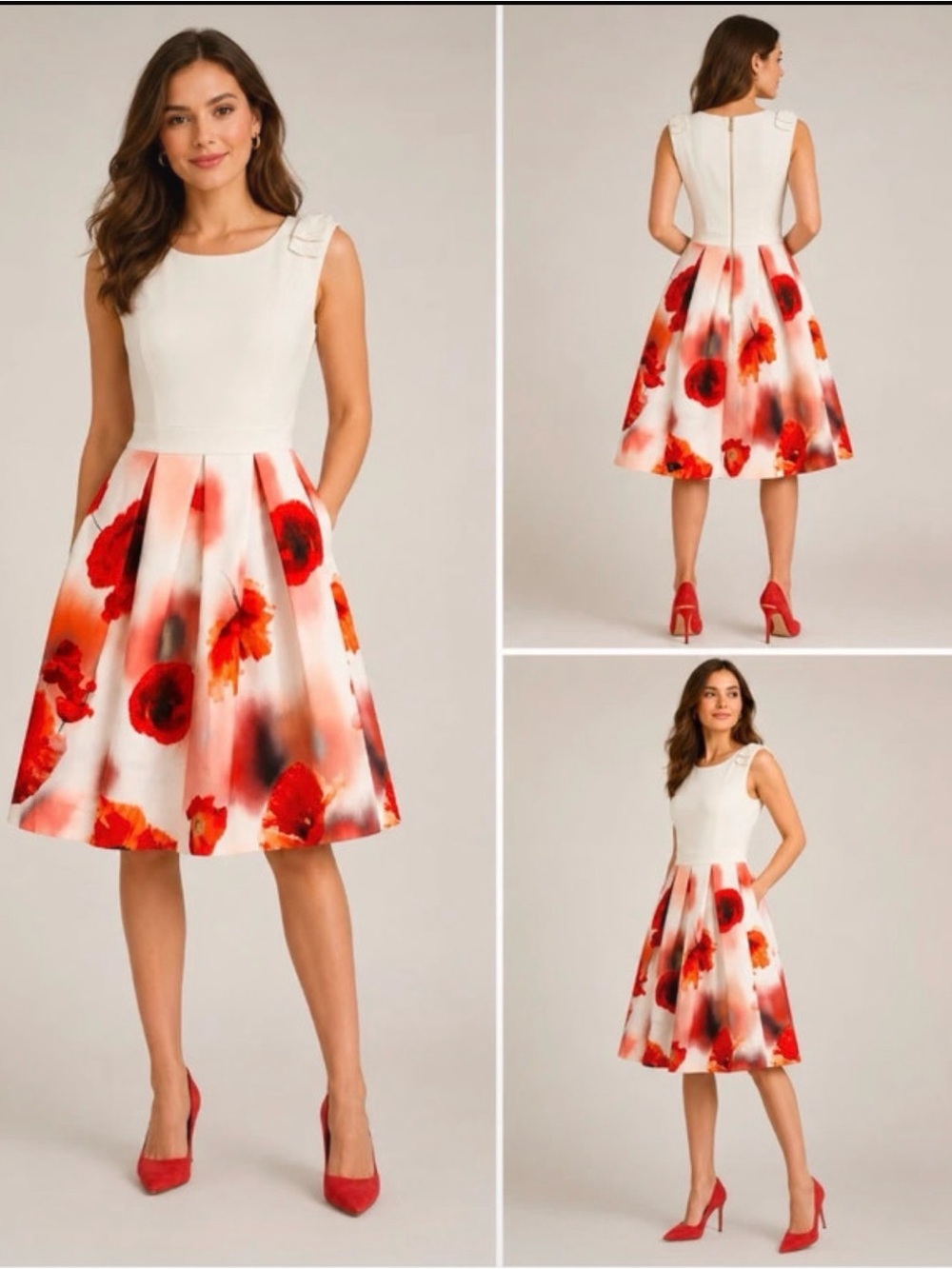 Ted Baker Playful Poppy Fit & Flare Dress
